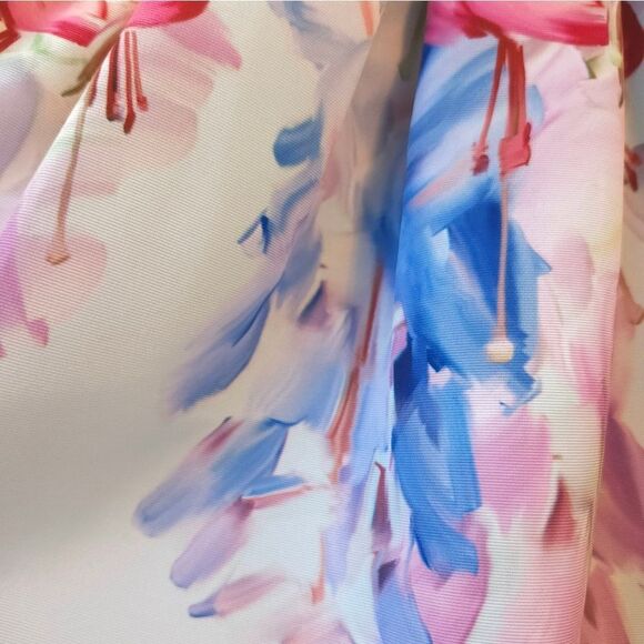 TED BAKER Hanging Gardens Floral Print Fit & Flare Full Skirt Size: 1 - Picture 10 of 15